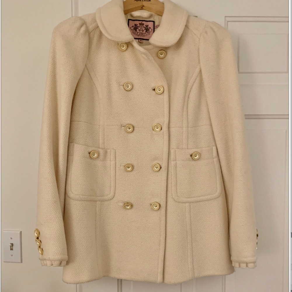 Juicy Couture White Peacoat